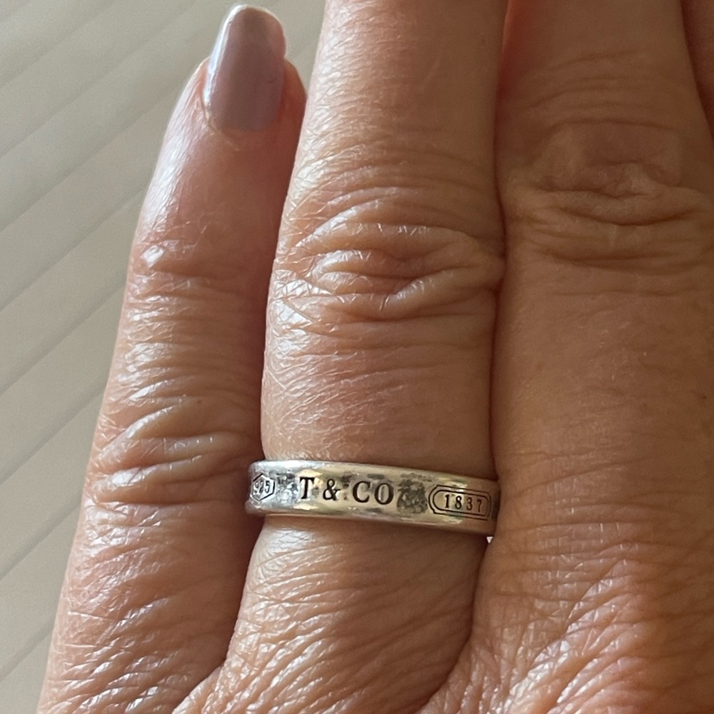 Tiffany & Co. 1837 Ring Sterling Silver 925 Size 4.75 - Picture 4 of 11